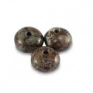 Natural stone beads Obsidian rondelle 4x6mm Manor Brown